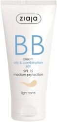 ZIAJA BB krém zsíros, kombinált bőrre - árnyalat light, SPF15, 50 ml