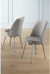 AGK Étkezőszék szett (6 db) pefa - szürke, króm (240CHR1570)