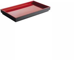 APS ASIA Plus Tálca, GN 1/4, piros/fekete, Magasság: 30 mm, Hossz: 265 mm (227777778)