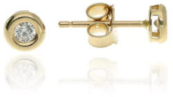 Gold earrings for ladies AU85915 - 14 karátos arany Button stekkeres beszúrós fülbevaló (AU85915)