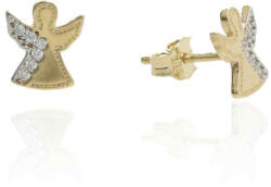 Gold earrings for ladies AU86110 - 14 karátos arany Angyalka stekkeres beszúrós fülbevaló (AU86110)