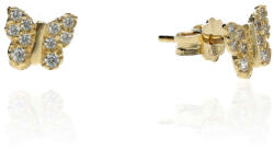Gold earrings for ladies AU86240 - 14 karátos arany Pillangó stekkeres beszúrós fülbevaló (AU86240)