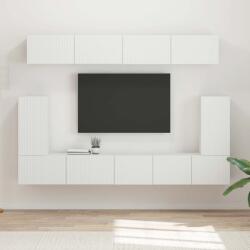 vidaXL Комплект ТВ шкаф 5 бр. Бяло Инженерна дървесина (3409087)