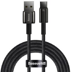 Baseus TUNGSTEN GOLD adatkábel (USB - Type-C, 100W, gyorstöltő, 200cm, törésgátló) FEKETE