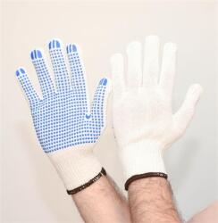  Mănuși de protecție, fibre mixte, cu pete din PVC, mărimea XL, alb natural (SF0011-10)