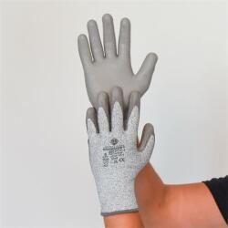  Mănuși de protecție, HPPE, palmă acoperită cu PU, rezistente la tăieturi, mărimea M, gri (SF0251-8)