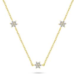 Brilio Silver Bájos aranyozott nyaklánc cirkónium kövekkel NCL109Y