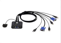 ATEN Switch KVM Aten CS22U, 2 x VGA + 2 x USB, 0.9 m, Black (CS22U-A7)