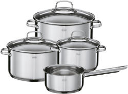 RÖSLE edénykészlet, Elegance, 4 részes, rozsdamentes acél, tapadásmentes, alumínium köztes réteg, ideális bármilyen ételhez, minden hőforráshoz, könnyen tisztítható, rozsdamentes acél