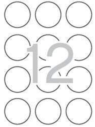 APLI Etikett, 60 mm kör, színes, APLI, neon sárga, 240 etikett/csomag 02866 (02866)