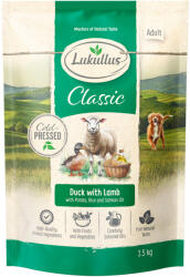 Lukullus 1, 5kg Lukullus pézsmaréce & bárány hidegen sajtolt száraz kutyatáp új rceptúra