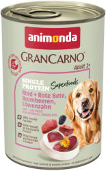 Animonda GranCarno 6x400g animonda GranCarno Adult Superfoods marha, cékla, szeder & pitypang nedves kutyatáp