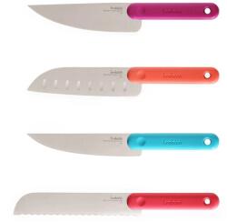 Trebonn Vágódeszka beépített késekkel Trebonn Block 1320109, 4 kés, 30x20 cm, Bambusz, Japán acél, Többszínű (Block1320109)