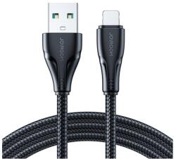 JOYROOM surpass adatkábel, usb - lightning, 2.4a, gyorstöltő, 120cm, törésgátló, fekete, kompatibilis: Apple IPAD 2 / iPhone 5 / IPAD, 4th Generation (S-UL012A11_120_B)