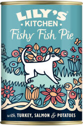 Lily's Kitchen 24x400g Lily's Kitchen gabonamentes menü kutyáknak nedves kutyatáp - Pulyka, lazac & hering