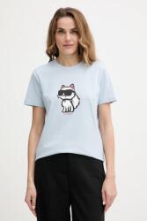 Karl Lagerfeld tricou pentru femei din bumbac IKON SKETCH 99KK-TSD11L_55X (A1W17128)
