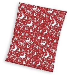 Carbotex Bolyhos karácsonyi takaró, Carbotex, poliészter, 150x200 cm, piros (CA-ROT211003)