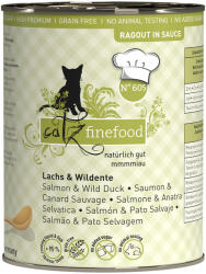 Catz Finefood 24x380g catz finefood Ragout lazac & vadkacs nedves macskatáp