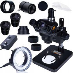 Rosfix Capella Pro MSCP-T-PS1-B trinokuláris mikroszkóp, 7-45x, Barlow 0, 5x, LED 56, C-rögzítés, 100 mm, fekete (ZESTAW-3X5T-LBXH)