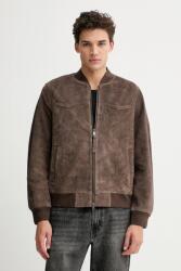 AllSaints jachetă bomber din piele întoarsă ZEALAND 9BYA-KUM14W_88X (M049LD)