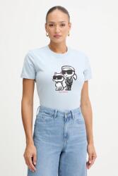 Karl Lagerfeld tricou pentru femei din bumbac IKON SKETCH 99KK-TSD11M_55X (A1W17129)