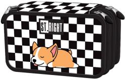 St. Majewski 3 cipzárral ellátott tolltartó, St. Right, kollekció - Sleepy Corgi PC05, 19x13x7cm