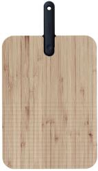 Trebonn Konyhai aprító kenyérvágó késsel - Artu Black, Trebonn, Fa/rozsdamentes acél, 43 x 24 x 2, 4 cm (1122101)