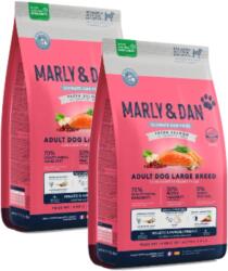  marka niezdefiniowana Marly & Dan szárazeledel nagytestű felnőtt kutyáknak friss lazaccal, holisztikus és hipoallergén, 2x12 kg