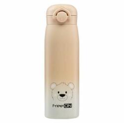 FreeOn Folyékony termosz, FreeON, Rozsdamentes acél, Hőmérséklettartással akár 12 óráig, 480 ml, Bézs (380708)
