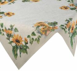 Eurofirany Napraforgós gobelin asztalterítő Natúr 100x100 cm +/-5% (HS454424)