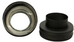 V. A. P. K Füstcső szűkítő, V. A. P. K. HS 180/120/1, 5, fekete, 180 mm - 120 mm, DC01 acéllemez, lemezvastagság: 1, 5 mm, kályha-kémény csatlakozáshoz (TC221639)