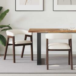 vidaXL Étkező Székek 2 pcs Világos Barna 54 x 57 x 73 cm Tömör Gumi Fa (42020420)