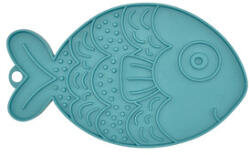 Fiboo Fishka hal alakú licking mat türkiz 19x13 cm