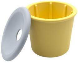 Fiboo Snack Fibeek habzsolásgátló tálka tetővel sárga 9x8cm