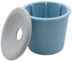 Fiboo Snack Fibeek habzsolásgátló tálka tetővel kék 9x8cm