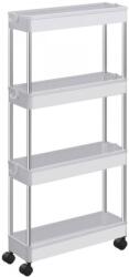 Műanyag polc kerekeken CART 13, 5x42x83 cm fehér