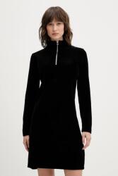 HUGO Blue bársony ruha - fekete S