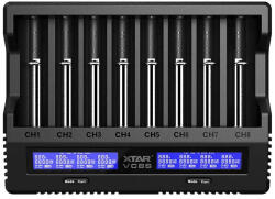 Xtar VC8S - 8 Töltőhelyes Li-Ion / NiMH Akkumulátor Töltő (XR-VC8S)