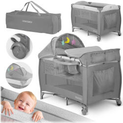 Ricokids Összecsukható utazóágy babáknak Ricokids 125x65x78cm rk-242 szürke (724200)