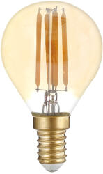OPTONICA LED izzószálas G45 E14 aranyozott üveg fényerőszabályozható, 4W, 2500K, meleg fehér, dimmelhető, 350 lm, Optonica, 1418 (1418)