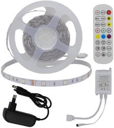 OPTONICA LED szalag szett adapter + ir vezérlő + távirányító RGB 30LEDs, 12W, dimmelhető, 1200 lm, Optonica, 4321 (4321)