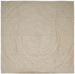 vidaXL Területszőnyegek Természetes és Fehér 240 x 240 cm Juta (42010610)