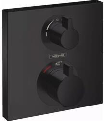 Hansgrohe Ecostat Square falsík alatti termosztátos csaptelep 2 fogyasztóhoz matt fekete (HG-15714670)