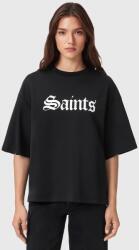 AllSaints pamut póló SAINT - fekete L