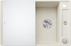 BLANCO Axia III 45 S-F Silgránit mosogató excenterrel, üveg vágólappal, törtfehér 527037 (527037)