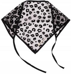 Szaleo Portia fejkendő hímzett, elegáns, fejre köthető, fekete