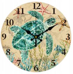  Csendes Falióra, Teknős, 30cm, konyhába, nappaliba, hangtalan