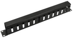 WALISEC rackszekrény kiegészítő - CM-04 (Kábel rendező panel, Gyűrű panel fém takaróval, 1U(19"), fekete) (CM-04) - bbmarket