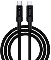 DEVIA Extreme Adatkábel Type-C-Type-C, 100W, PD Gyorstöltő, 150 cm, Törésgátló Fekete