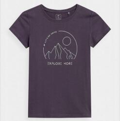 4F Póló, Lila, 158cm, pamut, 4FJSS23TTSHF387 50S (5904698230358)